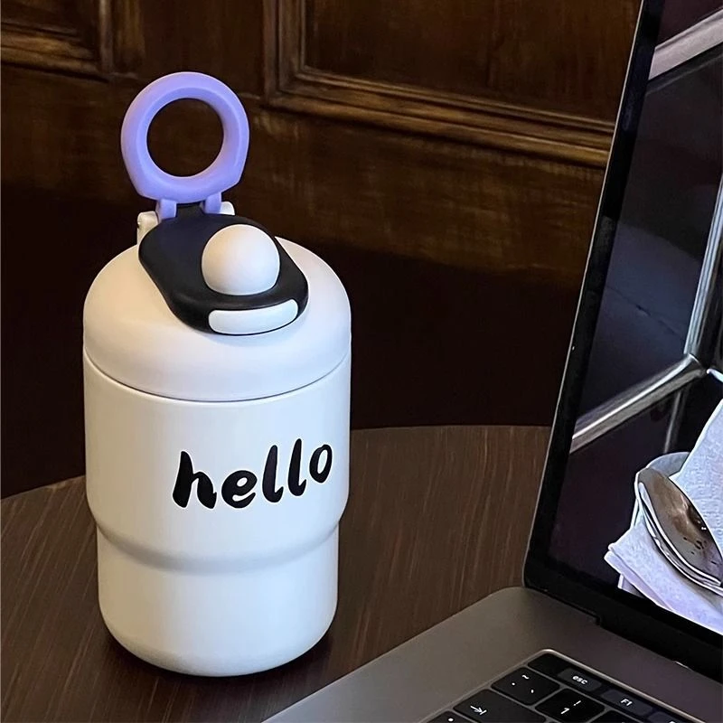 咖啡保温杯女生高颜值可爱便携式杯子316不锈钢直饮水杯2023新款