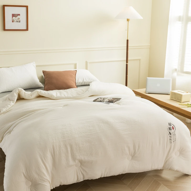 【四季可用】轻奢水洗棉大豆被单人学生冬被被芯简约柔软双人被子