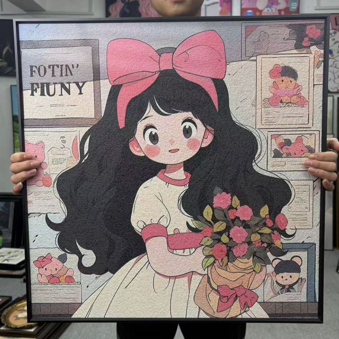 可爱女孩挂画6060