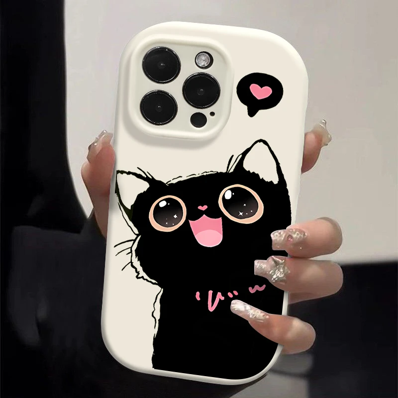 大眼猫咪适用iqoo12/11手机壳爱酷neo9软7/6大胖子z9x软8保护5套