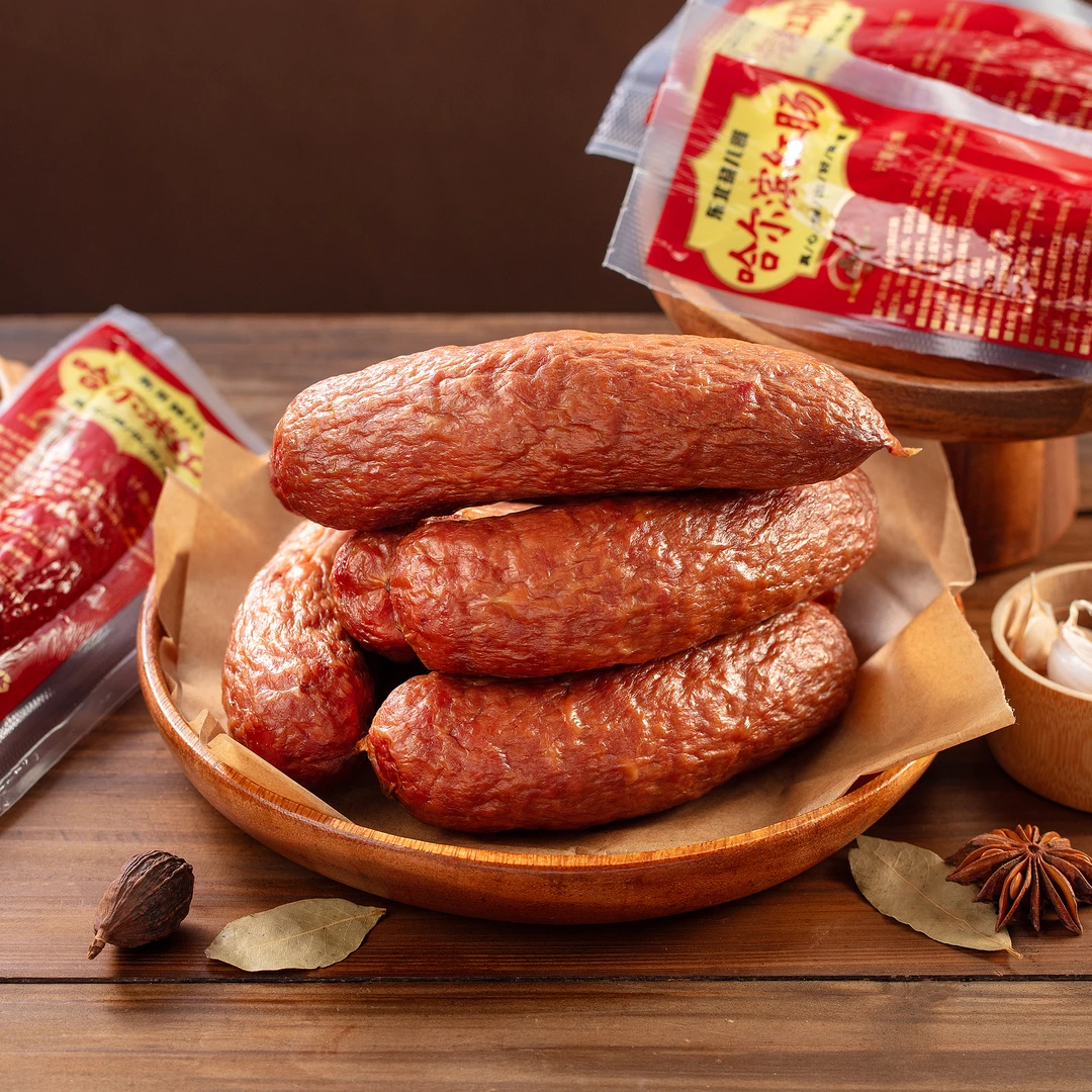 【挠儿哥】哈尔滨精致优级猪肉牛肉红肠-125g-猪肠衣传统经典