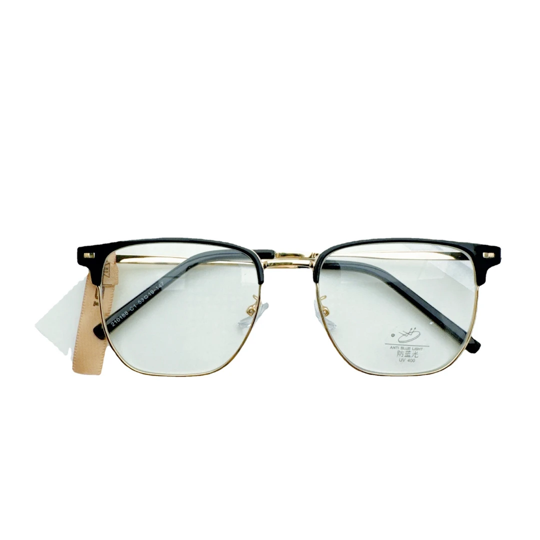 新款精品时尚商务方框眉毛架眼镜架中性时尚潮流小红书同款合金