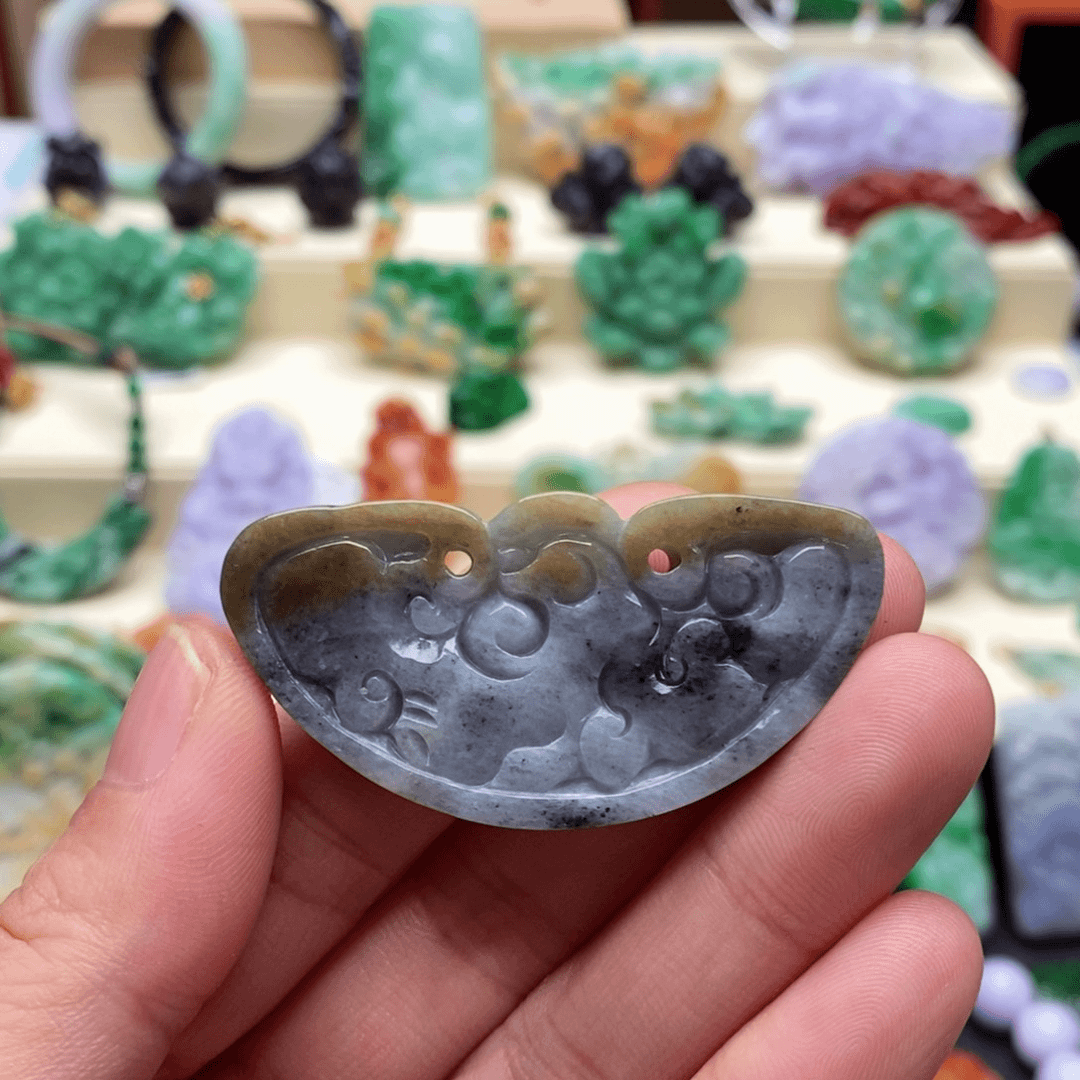 翡翠颈饰未镶嵌吊坠挂件