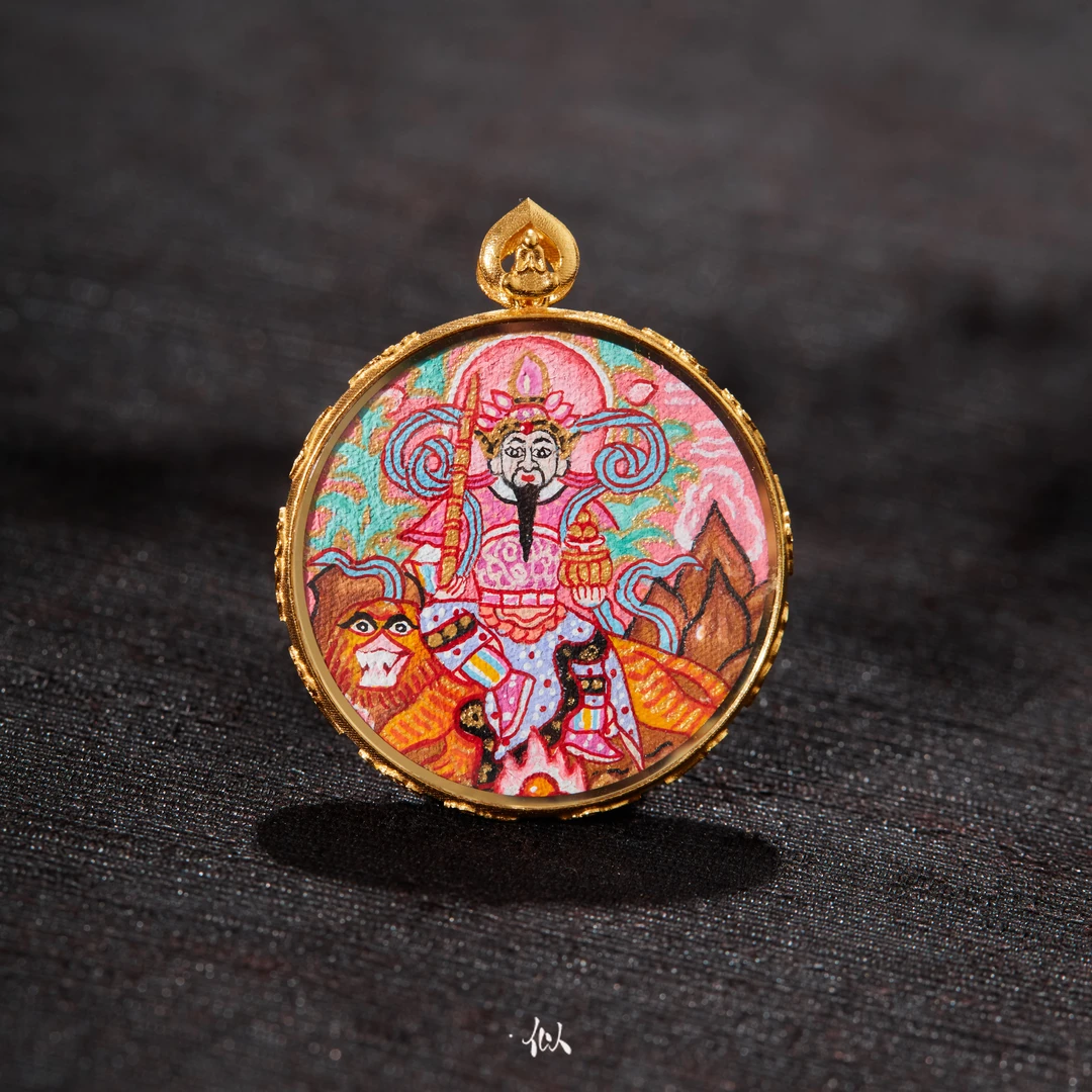 【迎C】·似梓珠宝· 18k赵公明/凤九卡卡吊坠 SZCC2730009