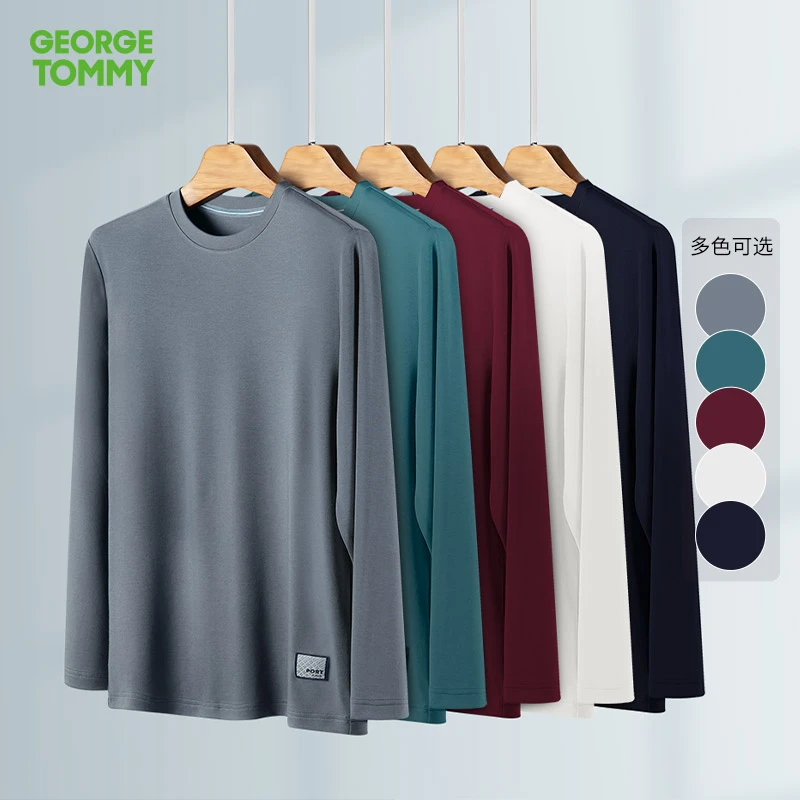 【3A抗菌】春季新品澳绒半高领长袖T恤纯色打底衫 GCNC1135/1136