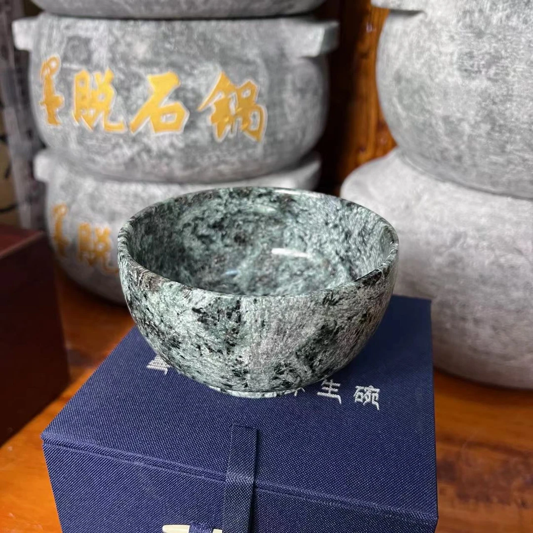 西藏墨脱天然皂石碗饭碗1个