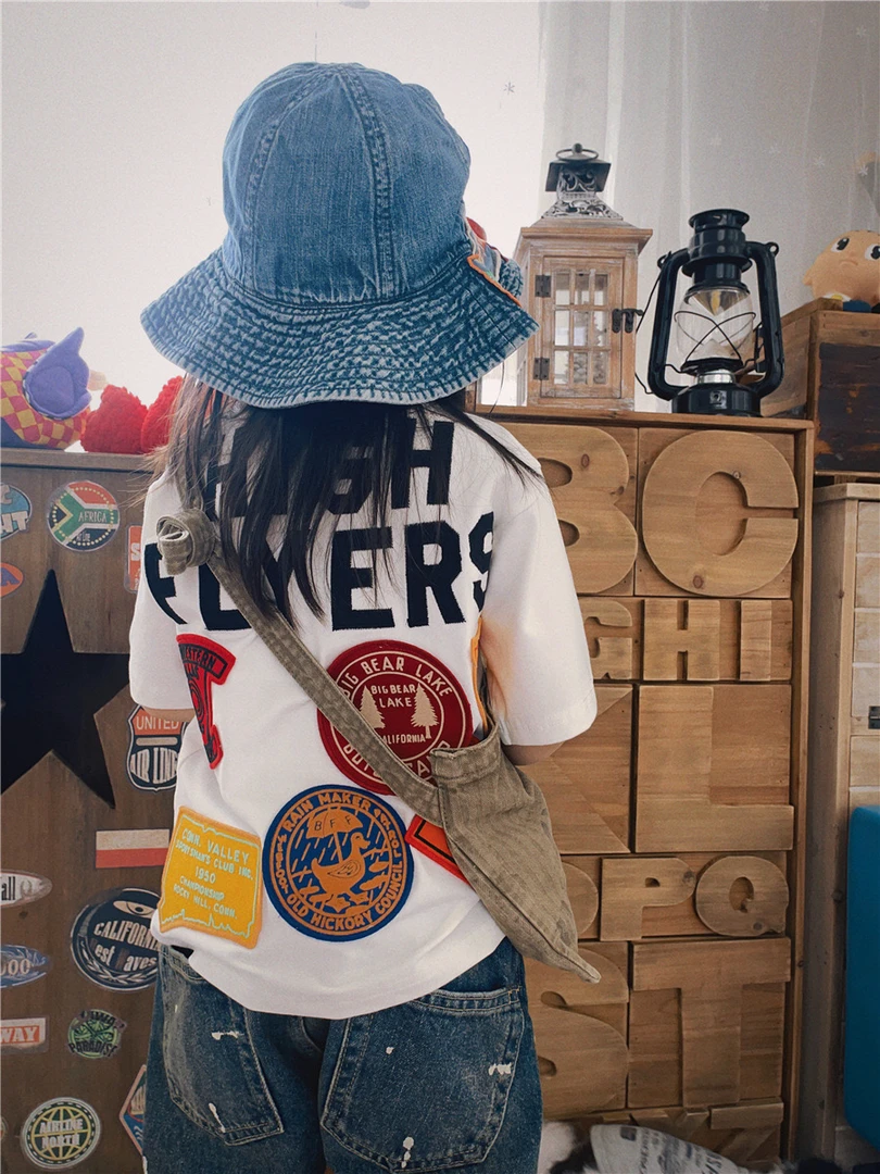 4188【满背贴标】百搭宽松亲子短袖