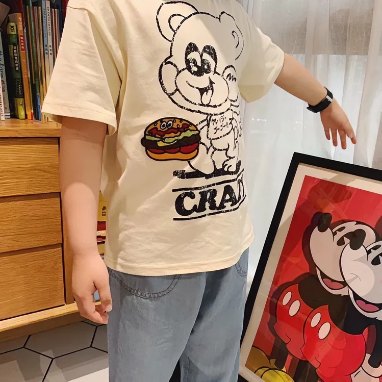 4099【馋嘴熊】圆领儿童短袖