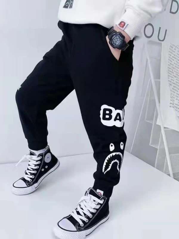 0207【鲨鱼无缝】时尚百搭儿童卫裤春款中大童休闲裤