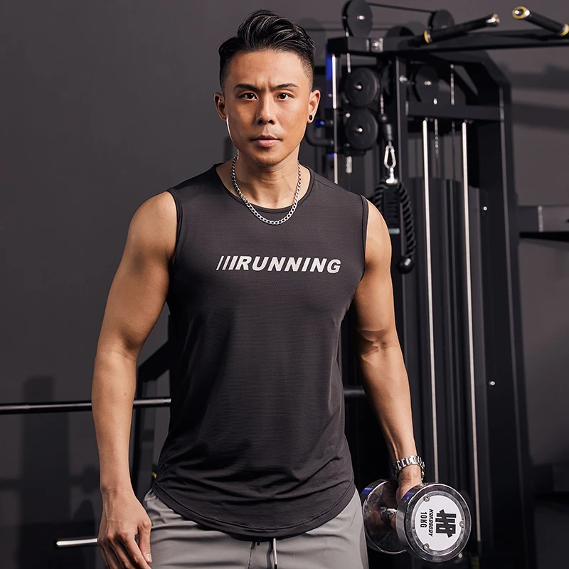 健身衣服男夏季宽松跑步运动背心速干衣篮球训练装备无袖坎肩上衣