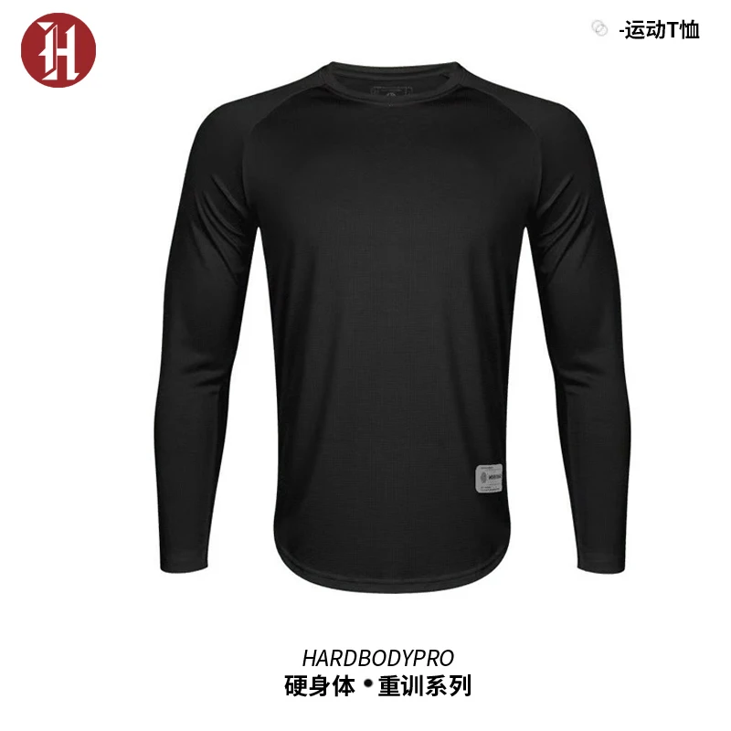 运动T恤男士秋冬季休闲宽松长袖跑步衣服女速干篮球训练健身上衣