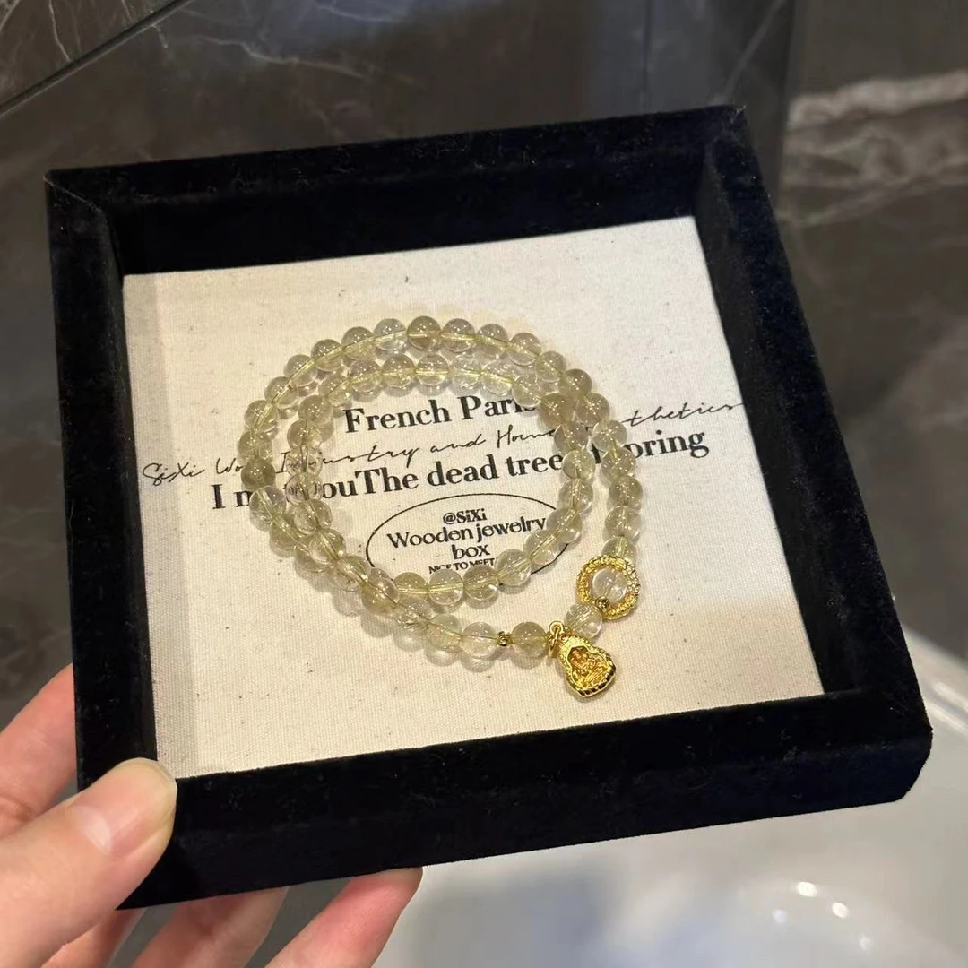 A841金发晶罗汉手串