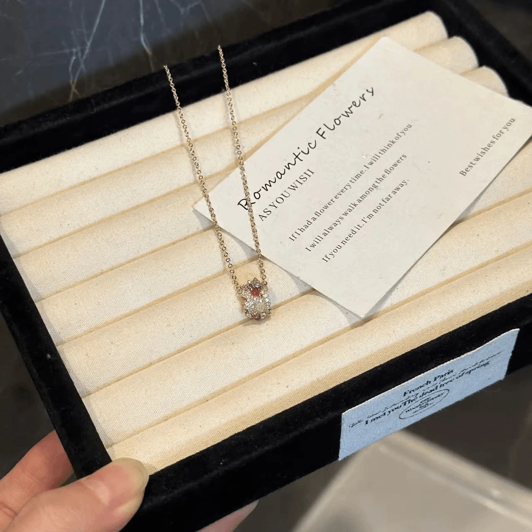 A344石榴石镶嵌项链【水心宝钻Orig. Design】