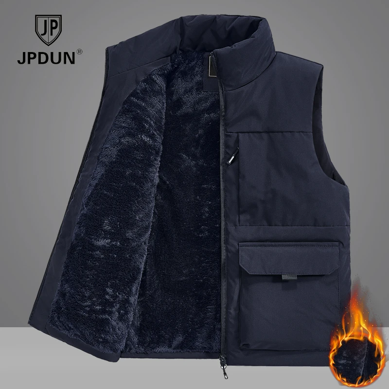 【热销一万】休闲保暖男士马甲背心冬季新款加绒加厚防风坎肩外套