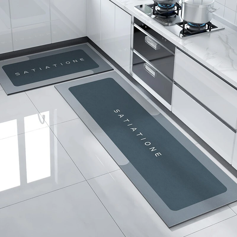 先邦厨房简约地垫家用硅藻泥吸水吸油防滑脚垫防油可擦免洗地毯