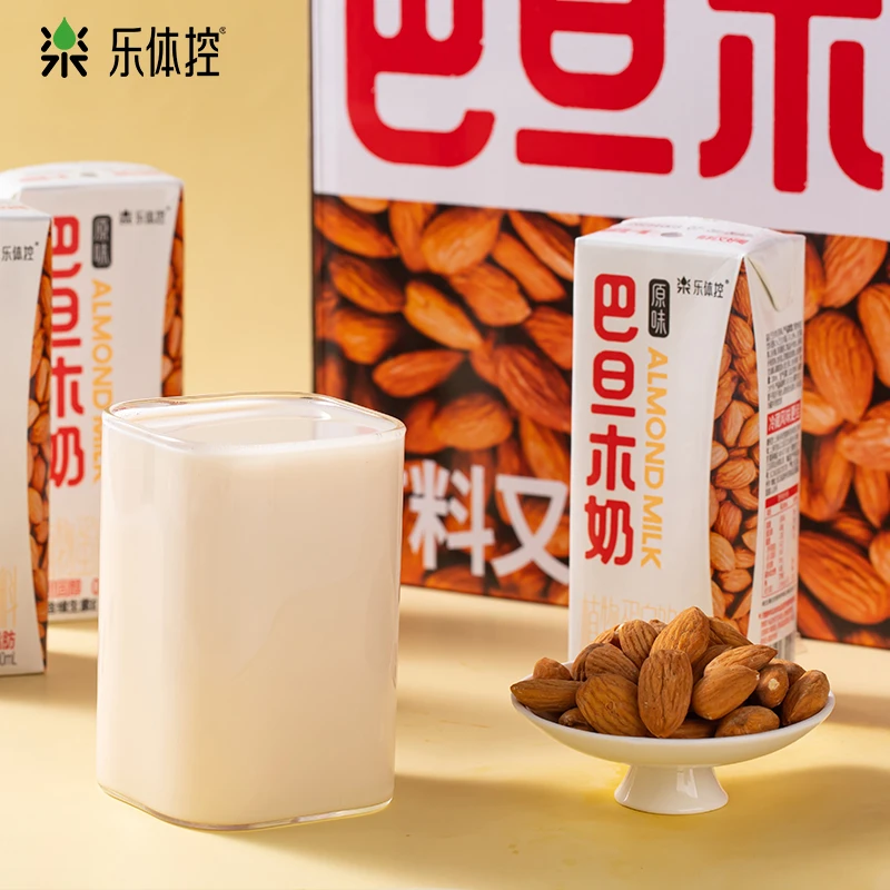 乐体控巴旦木奶植物蛋白饮料坚果奶200ml*10盒整箱早餐饮植物奶