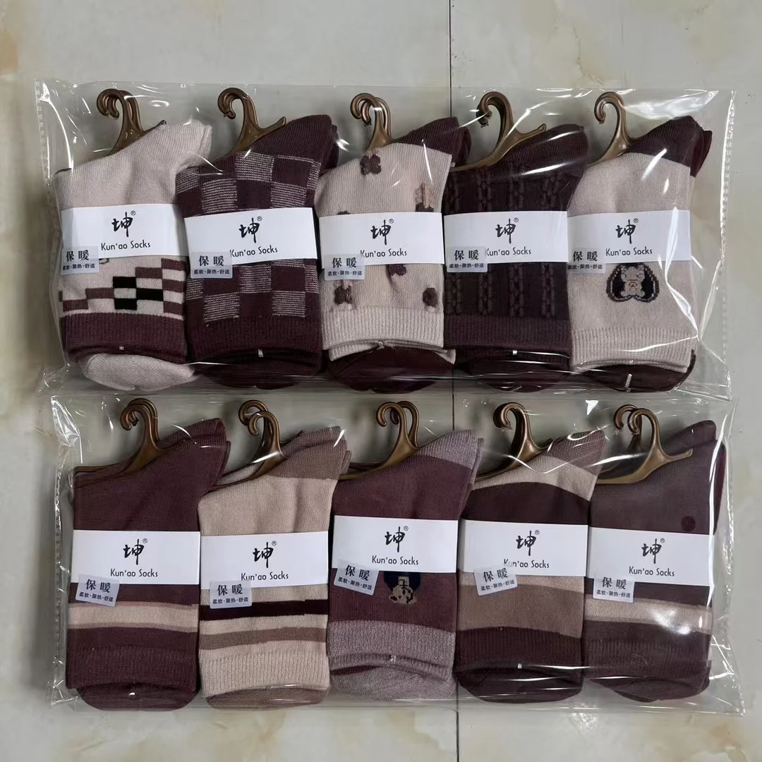 新款坤澳冬款高品质羊绒女的手感袜柔软舒适聚热保暖