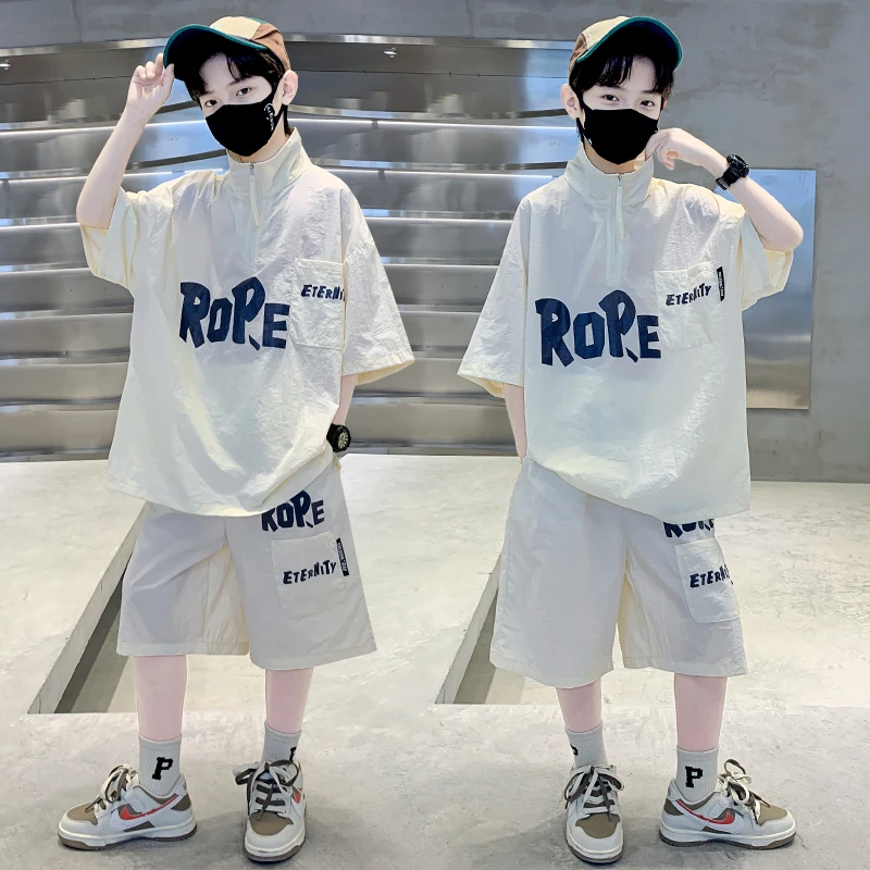 男童夏装套装儿童衣服2025新款夏款中大童夏季休闲洋气薄款男孩潮