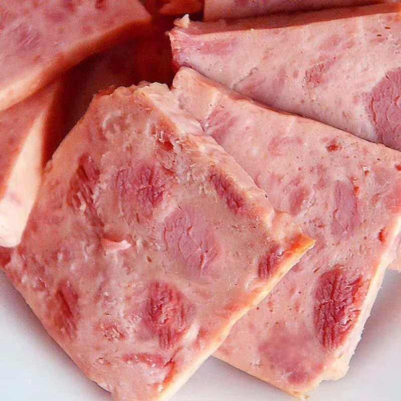 小黑大白推荐肉多非常好吃的中粮午餐肉罐头小白猪198g*9盒猪肉