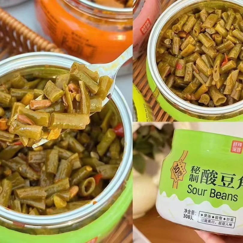 大白推荐好吃的八宝菜萝卜干酸豆角麻辣黄瓜260g308g罐 常温9个