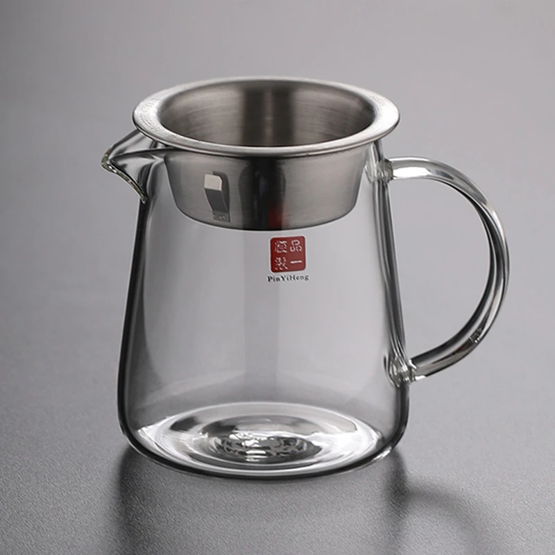 加厚玻璃公道杯茶漏一体大号公杯耐高温高档小青柑冲茶茶具分茶器
