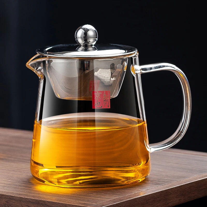 耐高温玻璃公道杯茶漏一体带盖 家用懒人茶具分茶器 小青柑冲茶器