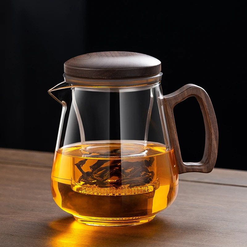 耐高温玻璃泡茶壶家用煮茶壶单壶带过滤茶具茶水分离办公室花茶壶
