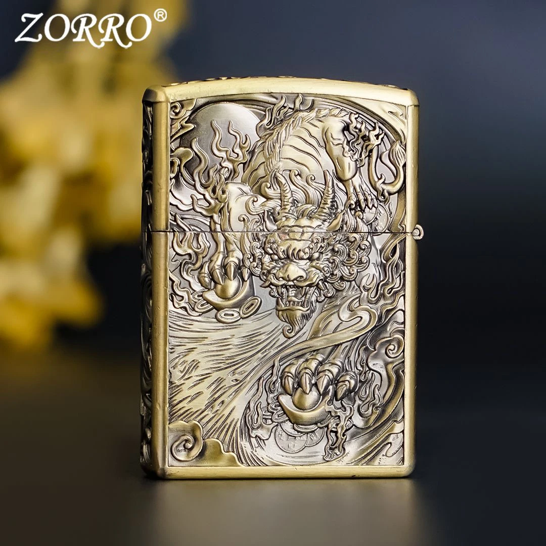 ZORRO佐罗防风煤油打火机高颜值天禄貔貅炫酷耐用送男士节日礼物