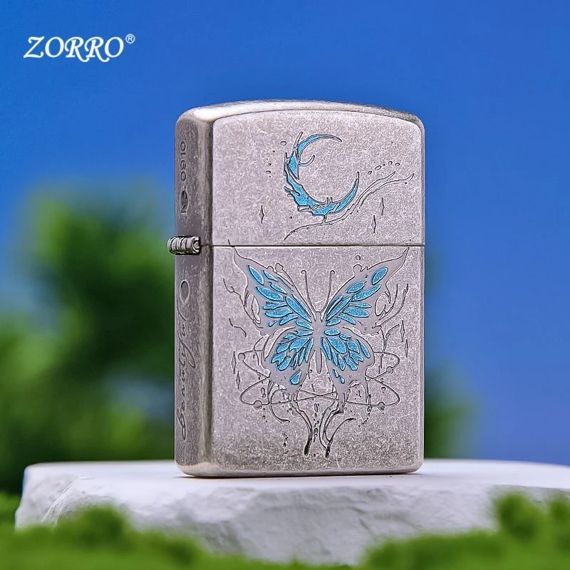 ZORRO佐罗时光之恋煤油打火机蝴蝶个性创意送男友礼物潮香港正版