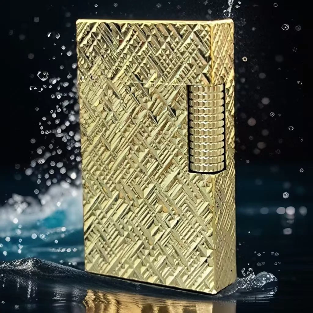 好运达R10朗声钢琴银煤油打火机黄铜锉刀纹男士复古收藏手工雕刻