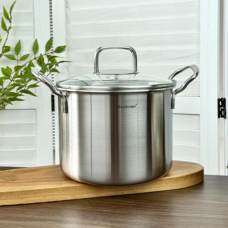 卓德铭18/10不锈钢18cm致巧高桶锅3L小炖锅泡面锅煮面锅家用