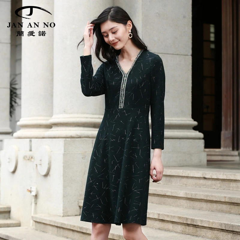 JAN AN NO/简爱诺简爱诺 JAN AN NO气质显瘦连衣裙J970101LQ