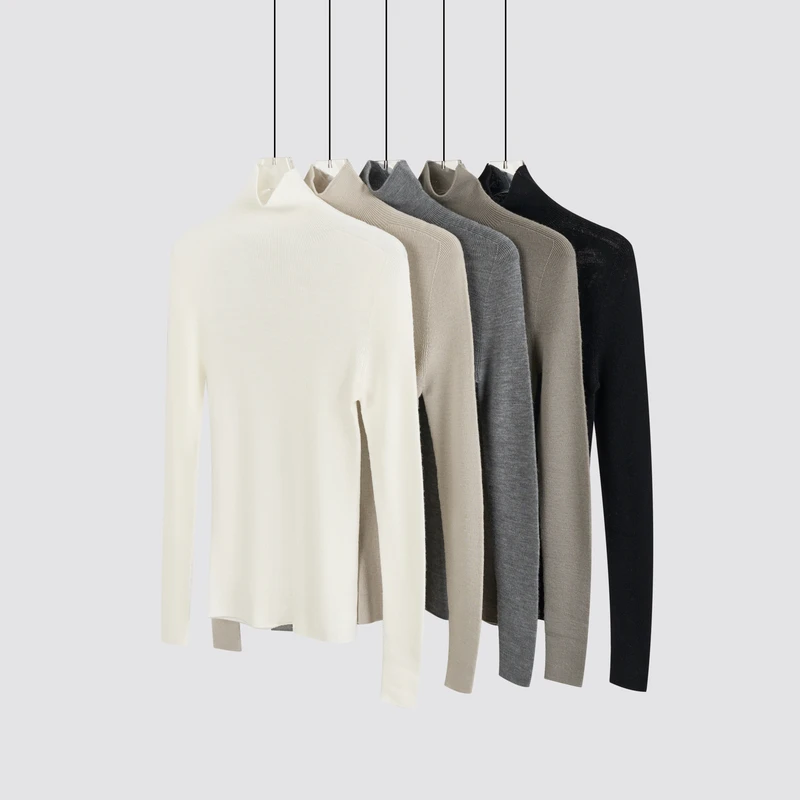 【小宋专属】100%绵羊毛新澳SOFT可机洗全毛无缝一体纯色百搭上衣