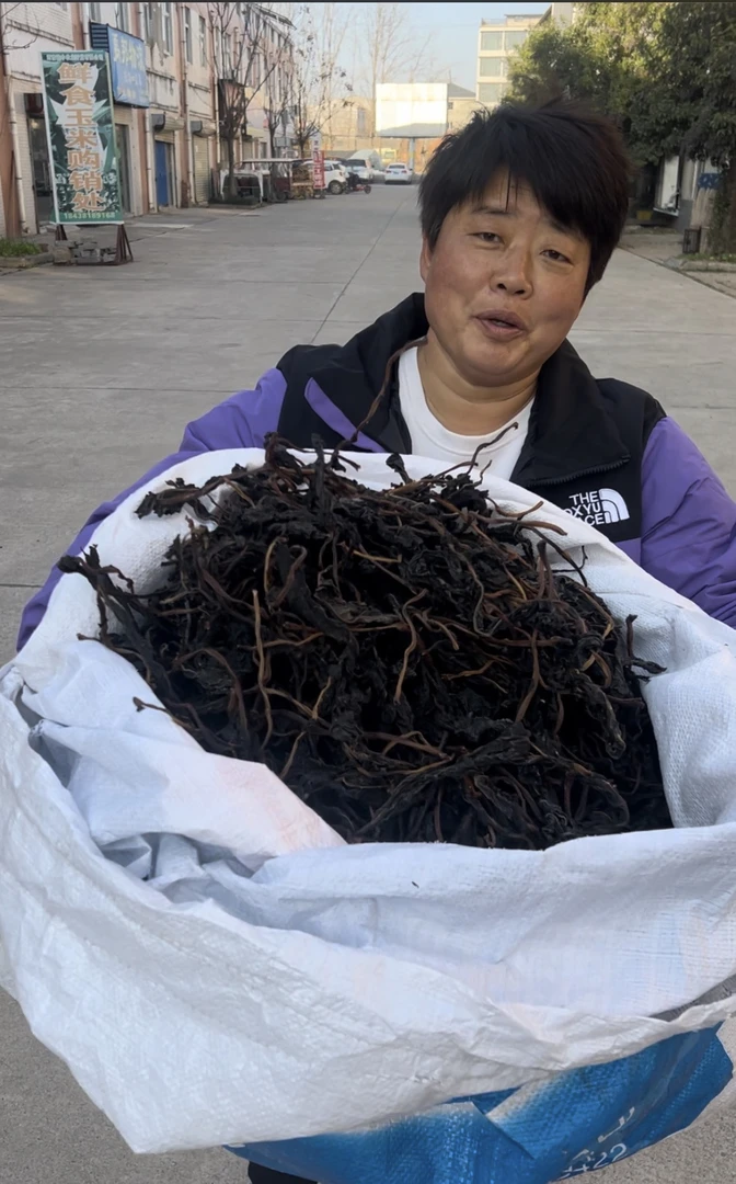 河南特产农家晾晒西兰花干菜叶黑菜叶下面条包包子炖肉250克散装