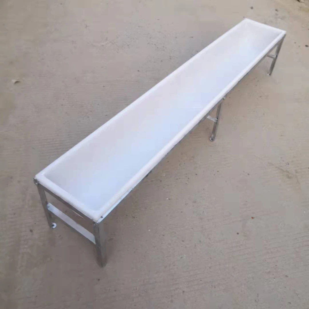 塑料羊用食槽饮水槽喂水喂料圆底带架子长方形羊槽批发平底