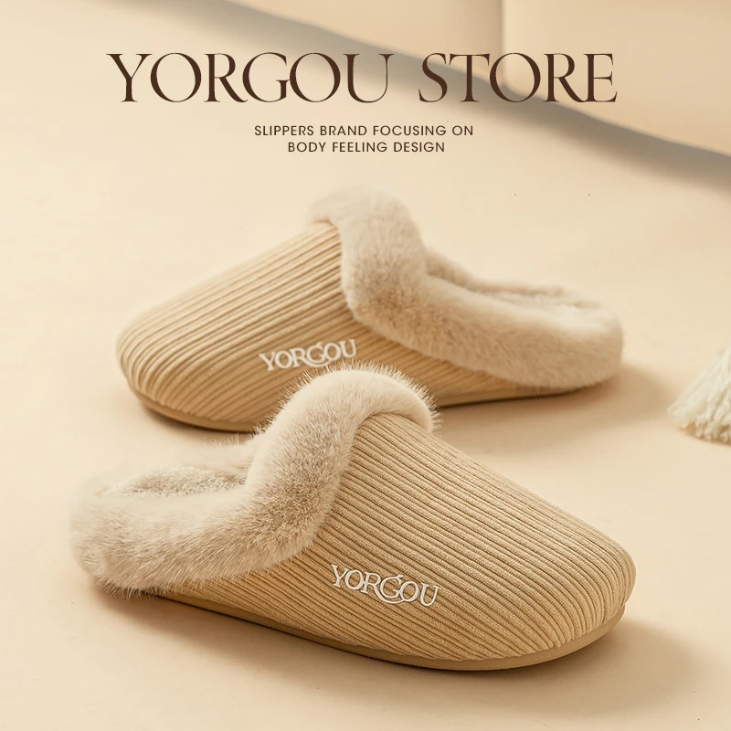 棉拖鞋女士秋冬季家用厚底室内防滑加绒保暖高级感毛毛拖男士冬天