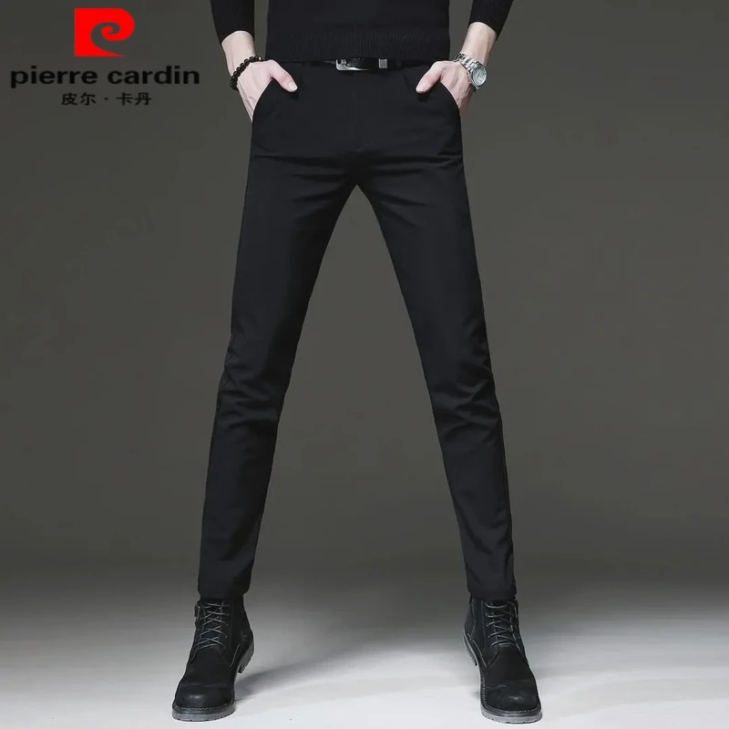 皮尔卡丹秋冬季新款商务西裤男潮流百搭弹力小脚男士休闲时尚长裤