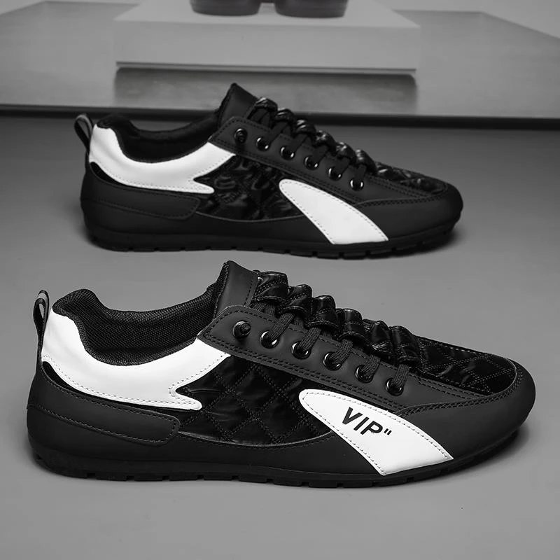 男鞋2024新款夏季透气休闲平底板鞋一脚蹬小白阿甘运动潮鞋开车鞋