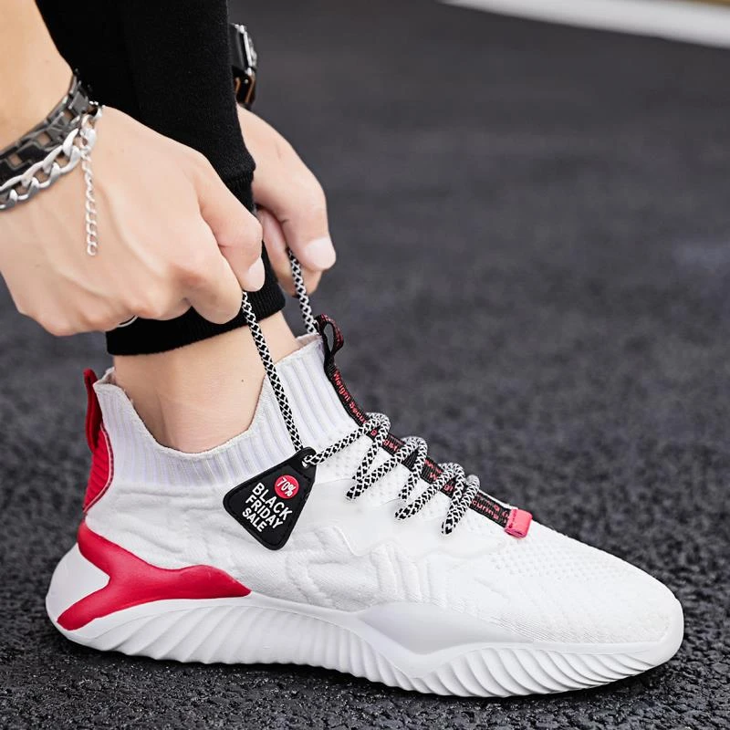 鞋子男款夏季透气2024新款百搭休闲飞织网面跑步运动鞋薄款潮鞋子