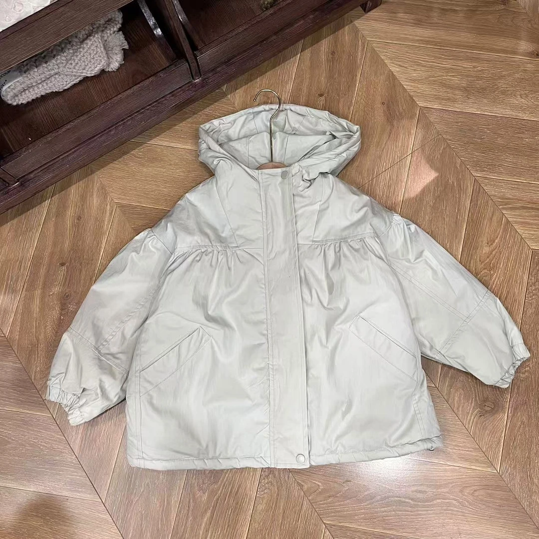 〖姐姐家〗2024冬款儿童萌娃穿搭韩系带帽派克棉袄lm9828