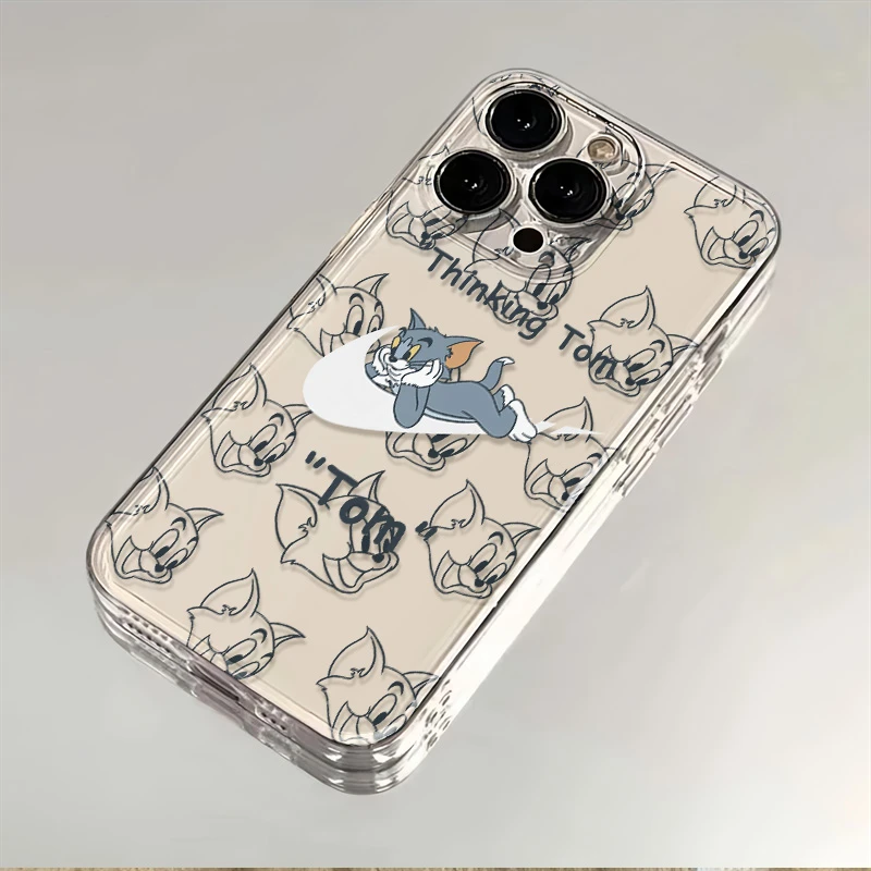 创意汤姆苹果华为荣耀OPPO小米VIVO红米三星iPhone可爱透明手机壳