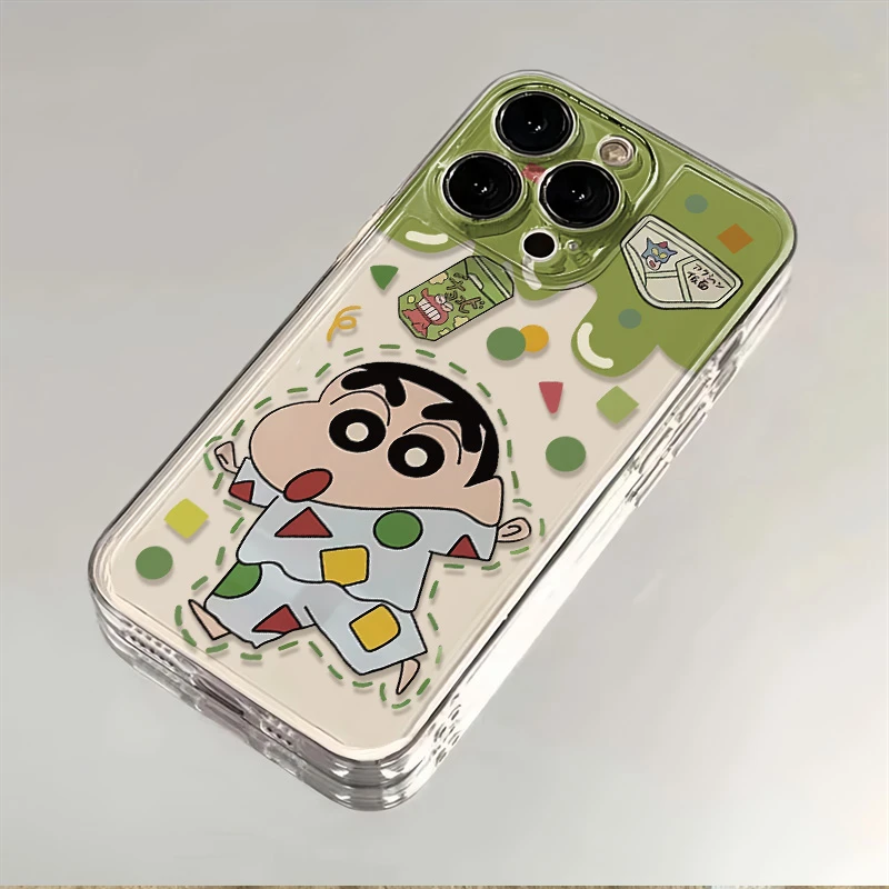 蹦跳小新苹果15华为P60荣耀90小米OPPO/VIVO透明iPhone三星手机壳