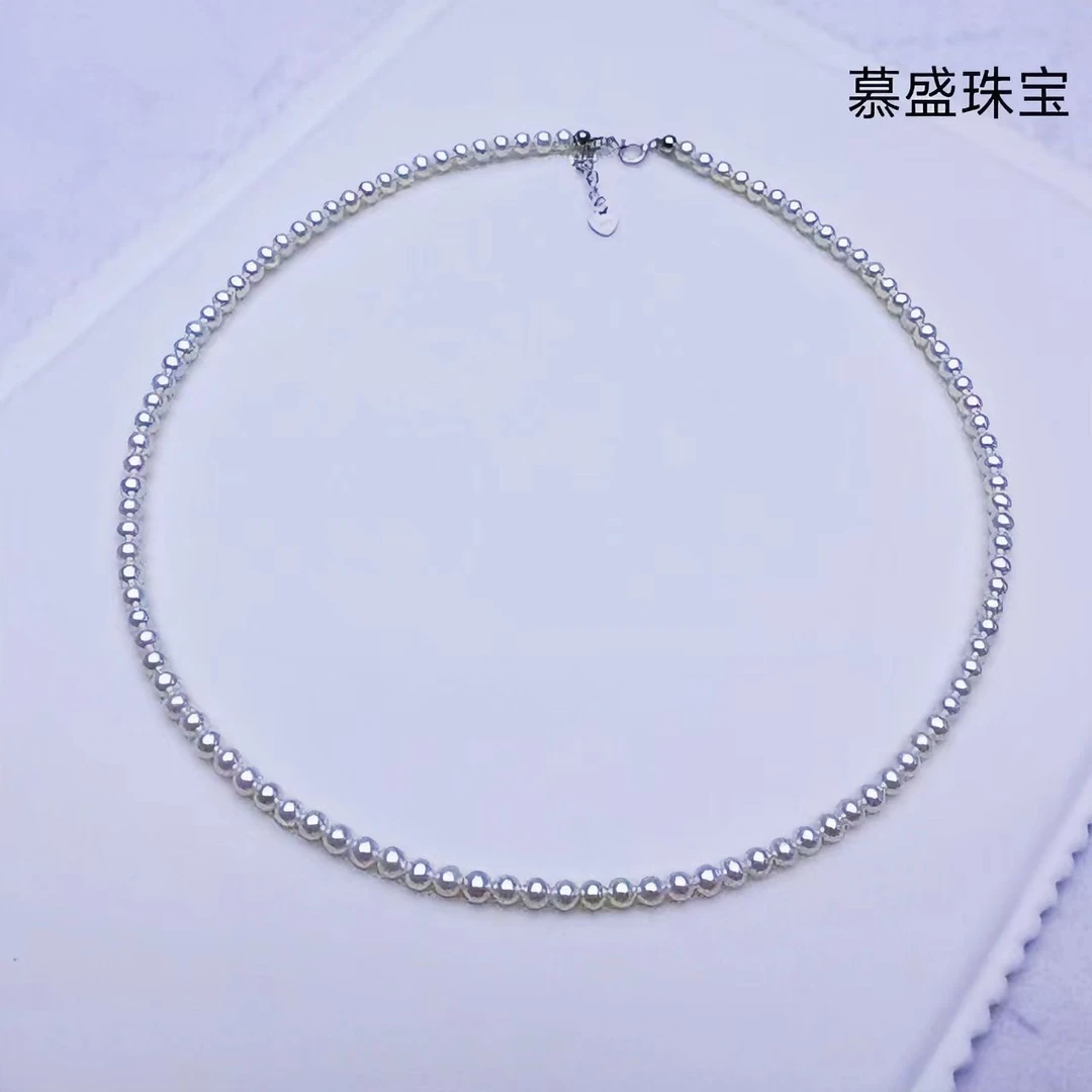 小米珠baby珠颈链项链3-3.5mm小米珠锁骨链女礼物