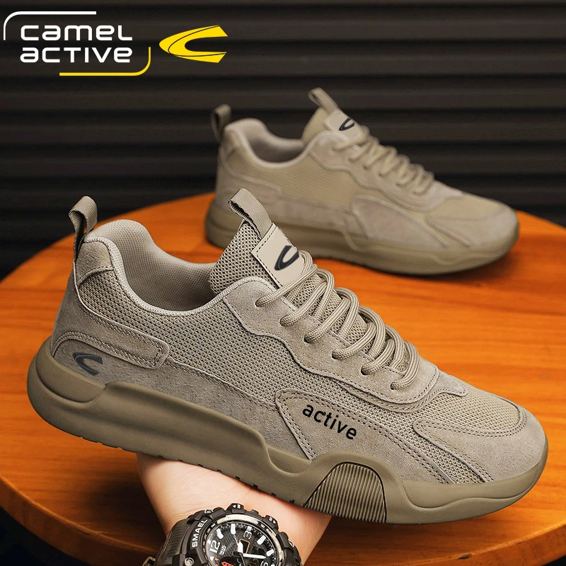 骆驼动感男鞋夏季网面透气薄款百搭休闲鞋子男士男款爸爸劳保上班
