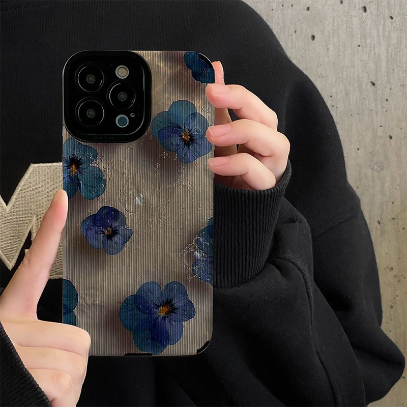 苹果15promax保护套iPhone14手机壳13pro翻毛皮12复古山茶花韩风