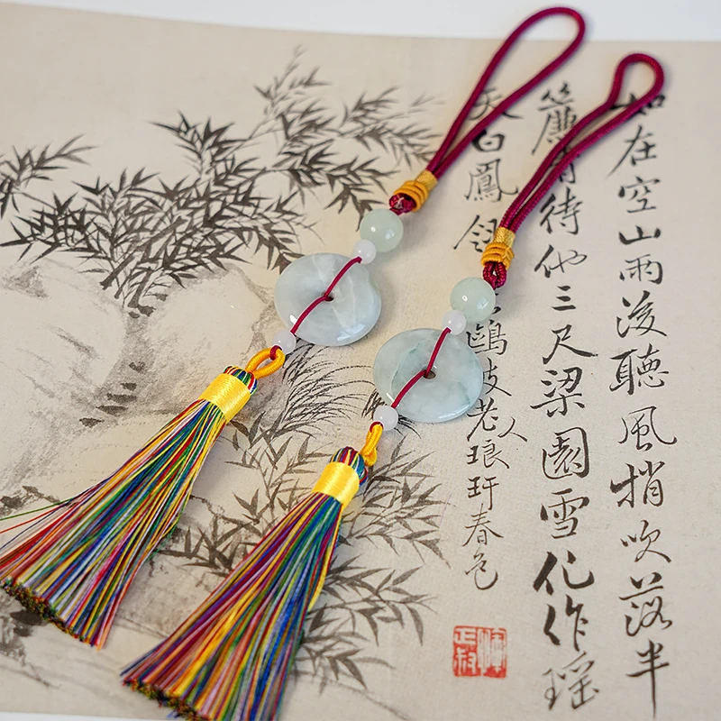 天然翡翠平安扣中国风挂件挂饰多样性发一-8032