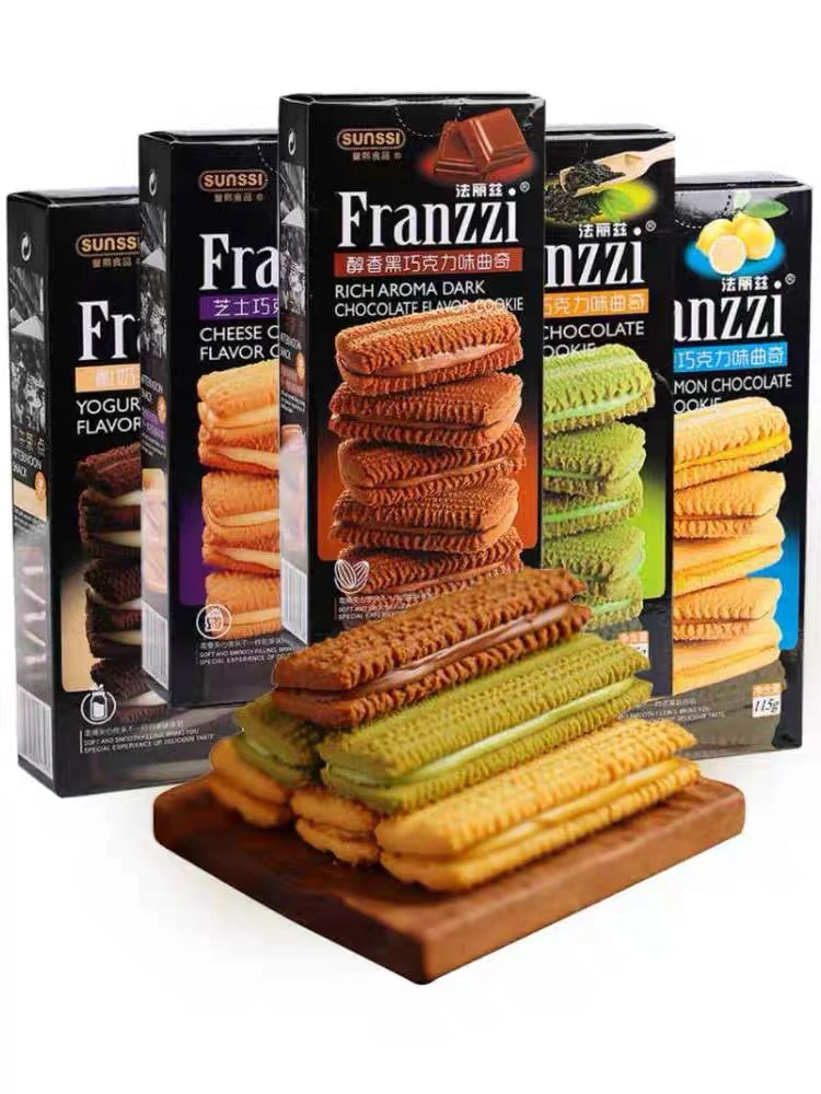 法丽兹招牌爆款115克巧克力夹心曲奇饼干多口味选择醇香酥脆香浓