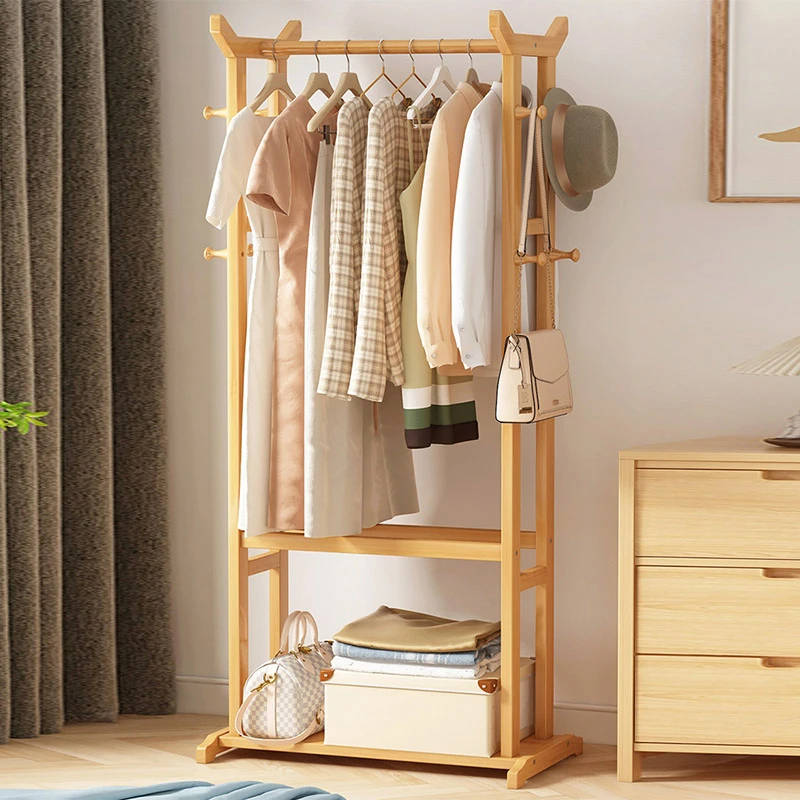 挂衣架卧室落地衣架家用挂衣服架房间多功能衣帽架收纳架简约现代