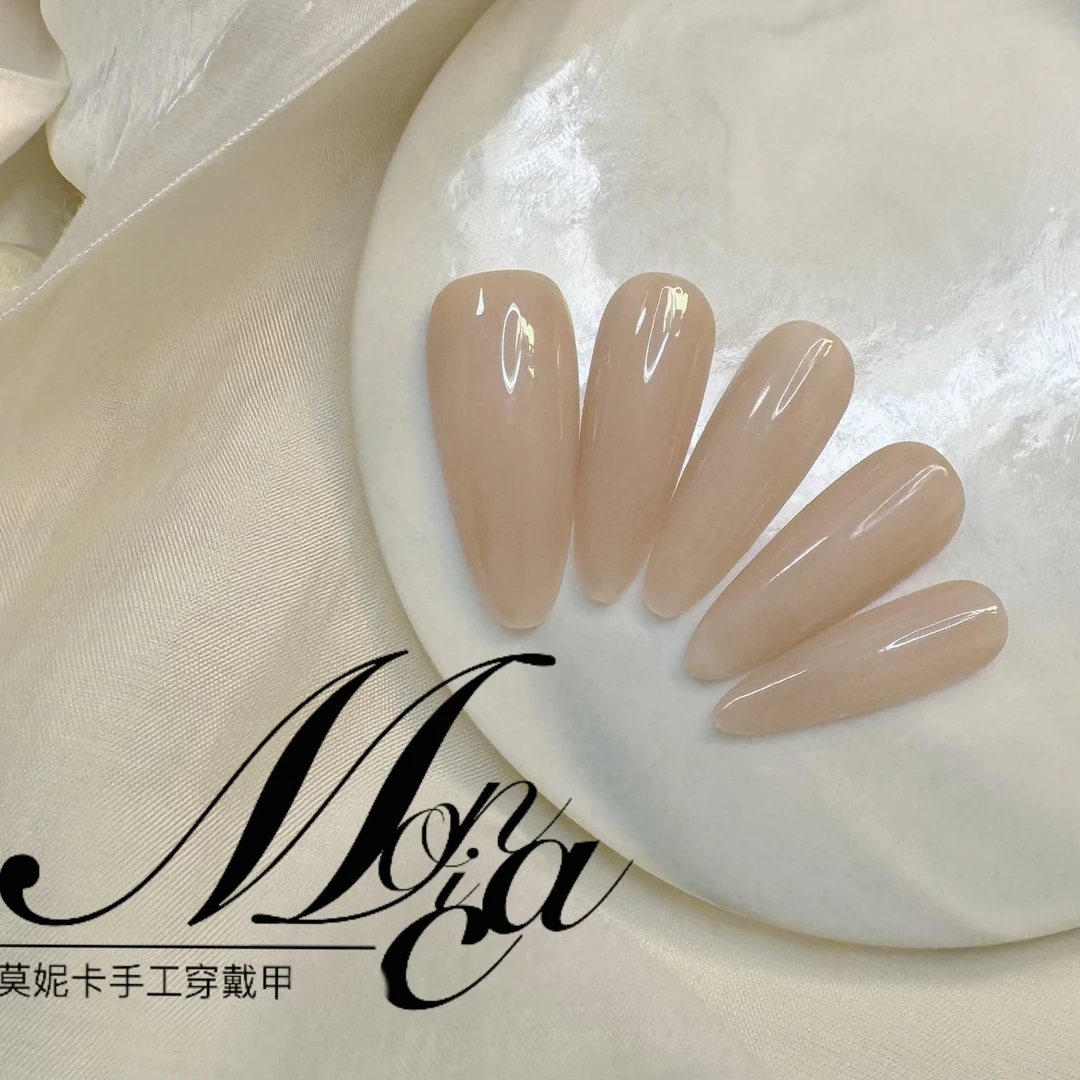 【嬛嬛】莫妮卡穿戴甲｜新中式裸色夏季气质纯手工穿戴甲