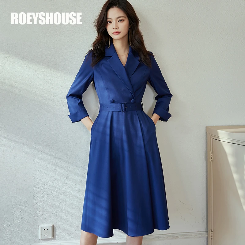 【小云总专享】罗衣时尚收腰2025新款通勤气质知性西装连衣裙05898